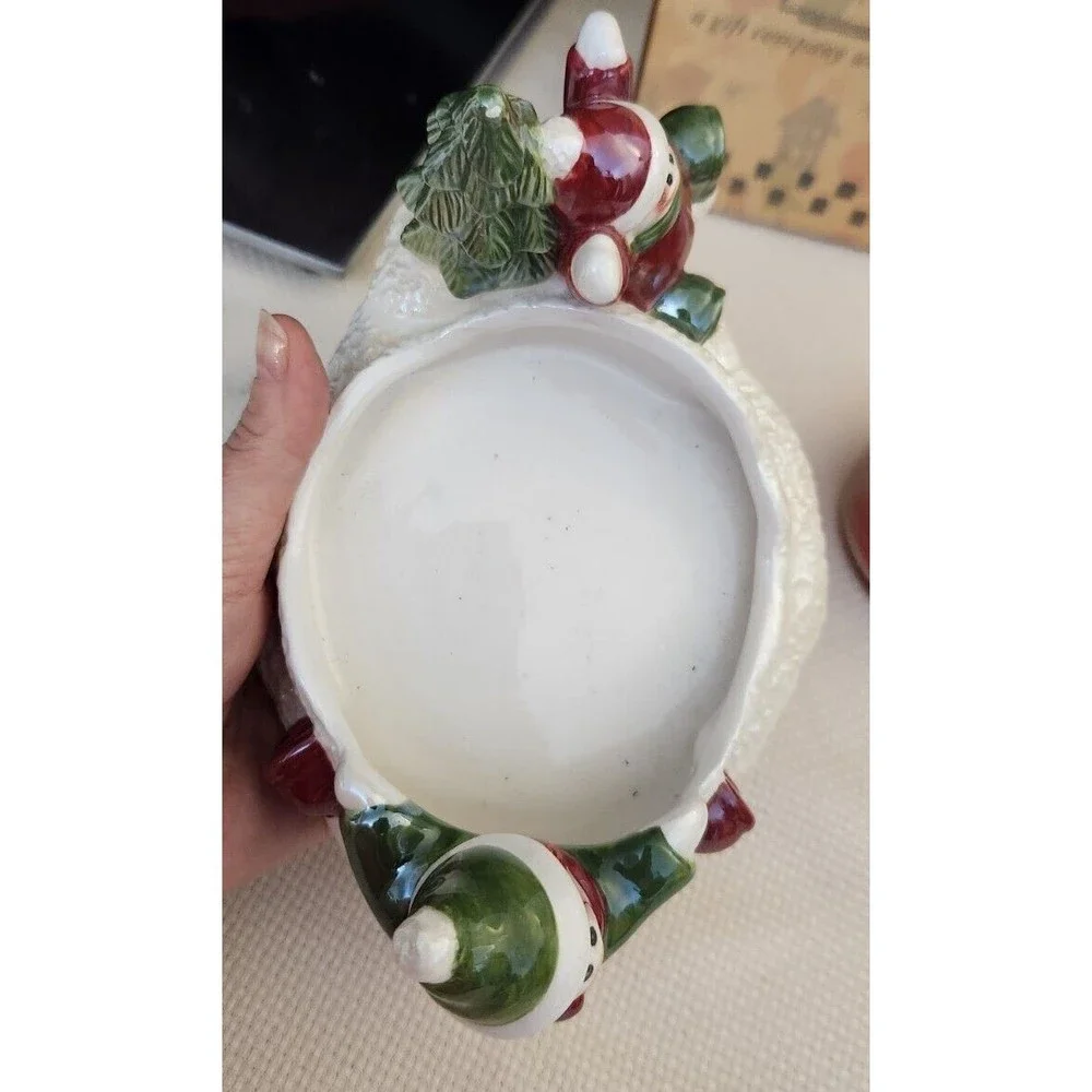 Crazy Mountain Snowman Jar Candle Holder Shady Knoll Cranberry & Sage Collection